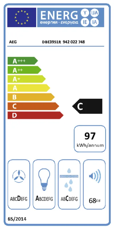 AEG DBE3951R energielabel