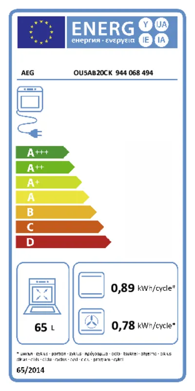AEG OU5AB20CK energielabel