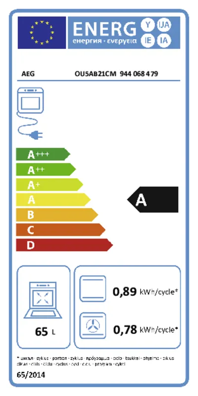 AEG OU5AB21CM energielabel