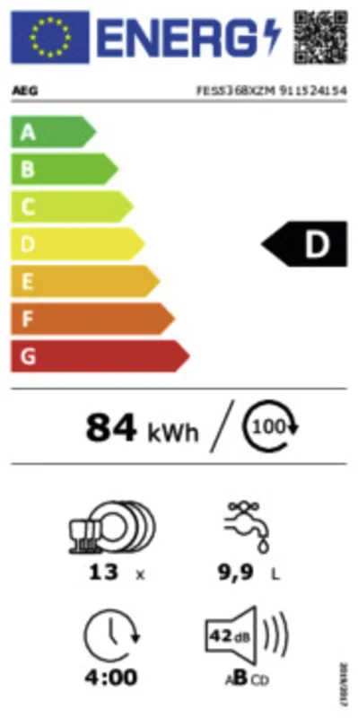 AEG FES5368XZM energielabel