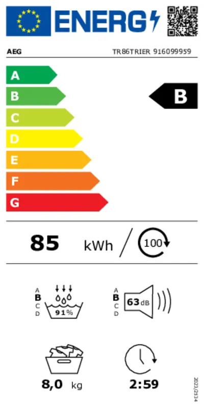 AEG TR86TRIER energielabel