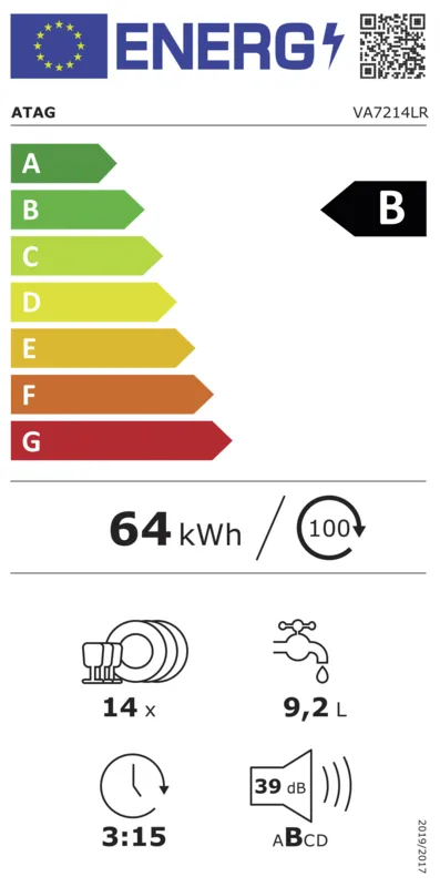 ATAG VA7214LR energielabel