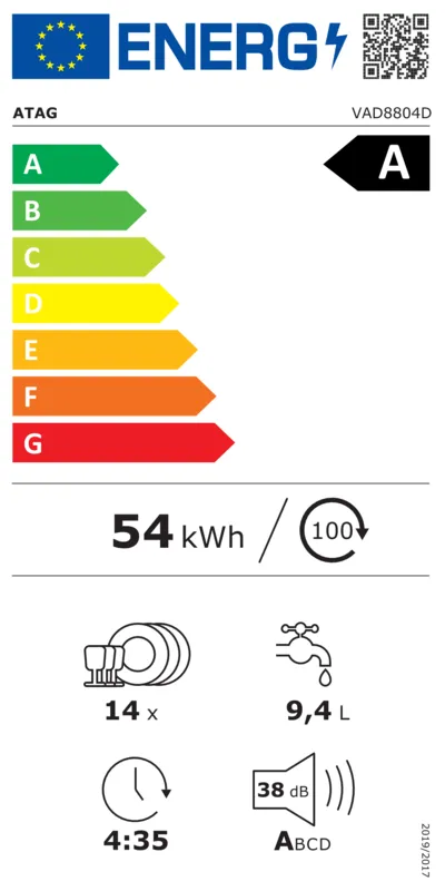 ATAG VAD8804D energielabel
