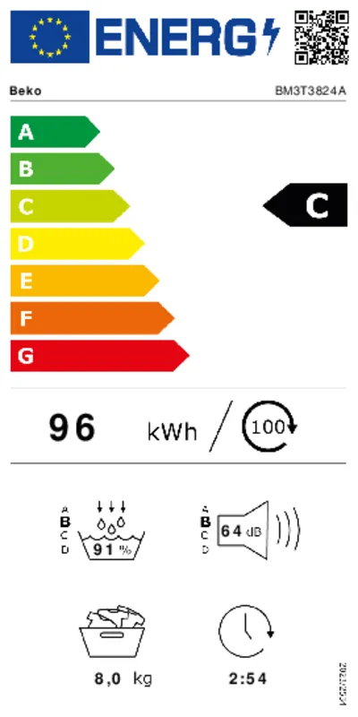 Beko BM3T3824A energielabel