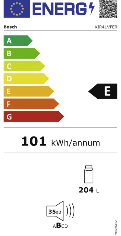 Bosch KIR41VFE0 energielabel