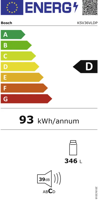 Bosch KSV36VLDP energielabel
