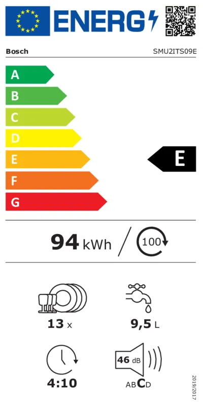 Bosch SMU2ITS09E energielabel