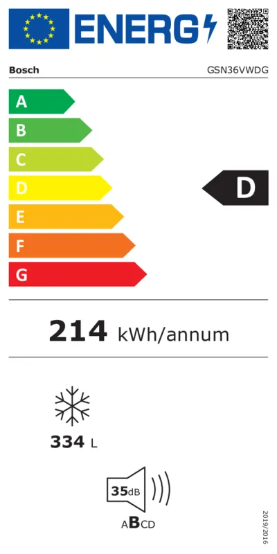 Bosch GSN36VWDG energielabel