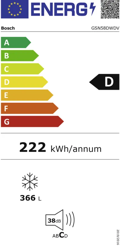 Bosch GSN58DWDV energielabel