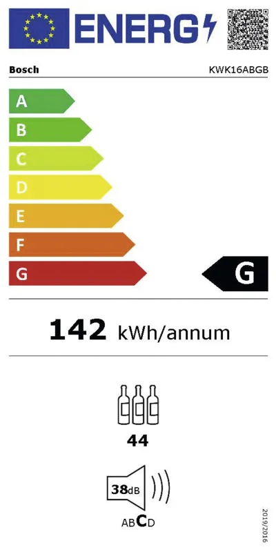 Bosch KWK16ABGB energielabel