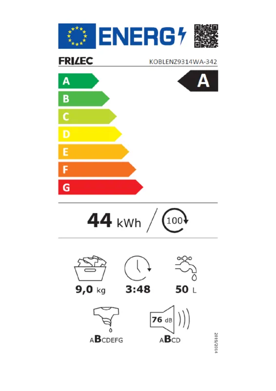 Frilec KOBLENZ9314WA-342 energielabel