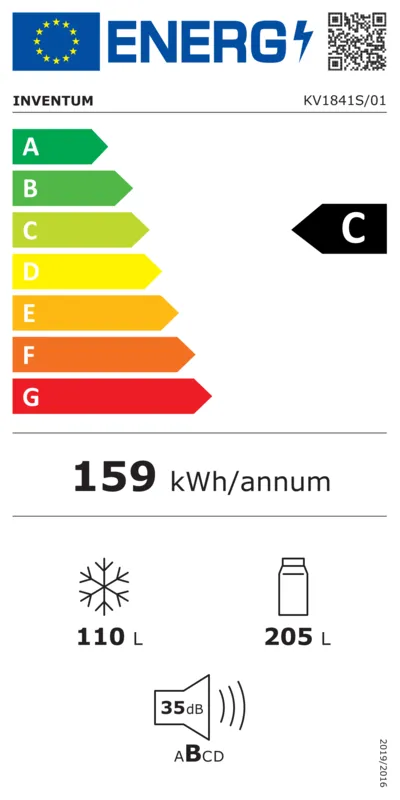 Inventum KV1841S energielabel