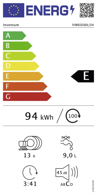 Inventum IVW6008A energielabel