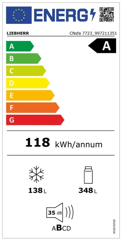 Liebherr CNsfa 7723-20 energielabel