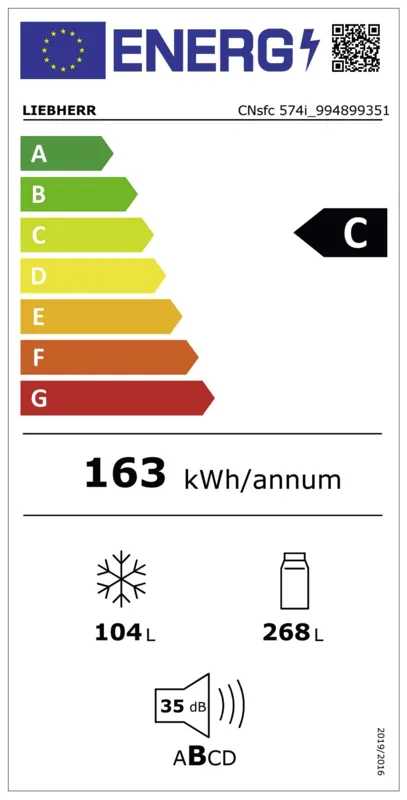 Liebherr CNsfc 574i-22 energielabel