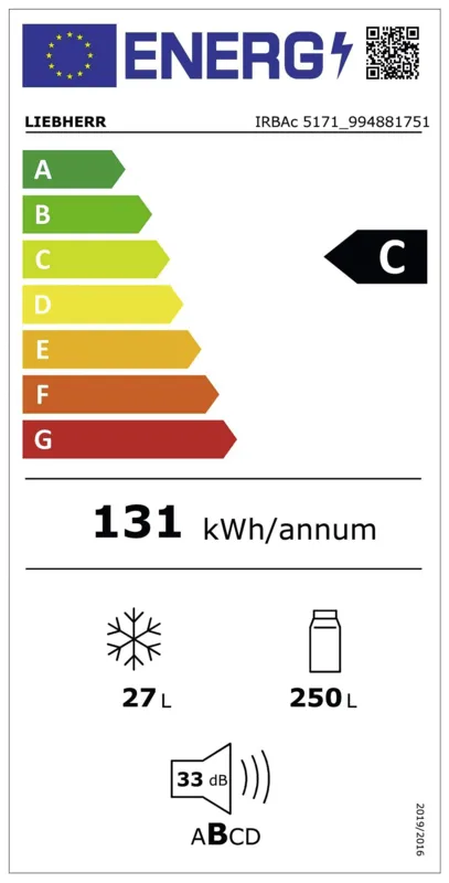 Liebherr IRBAc 5171-22 energielabel