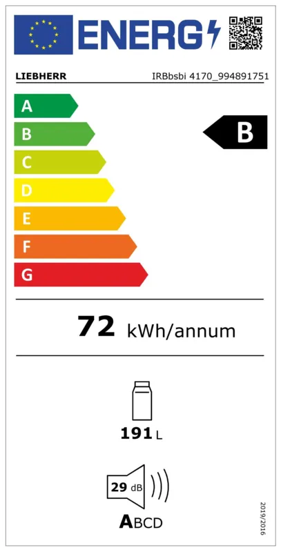 Liebherr IRBbsbi 4170 energielabel