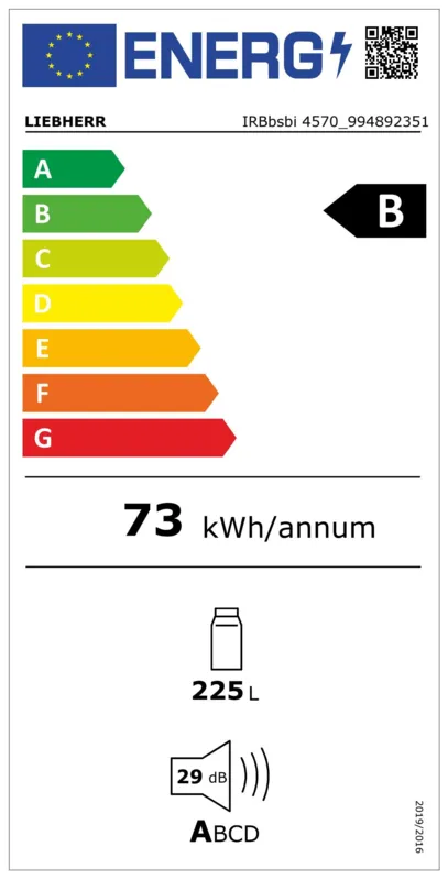 Liebherr IRBbsbi 4570 energielabel
