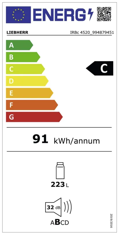 Liebherr IRBc 4520-22 energielabel