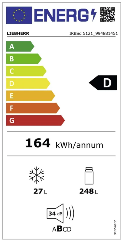 Liebherr IRBSd 5121-22 energielabel