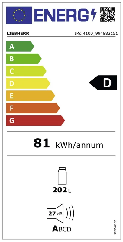 Liebherr IRd 4100-62 energielabel