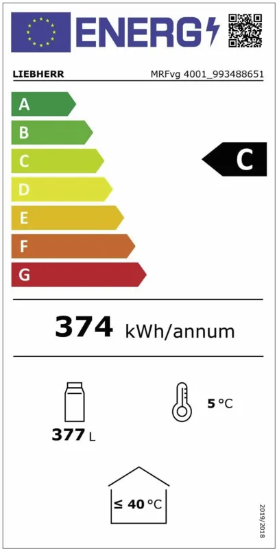 Liebherr MRFvg 4001-20 energielabel