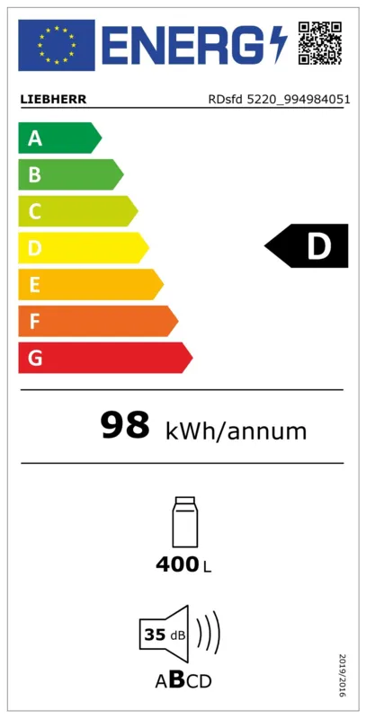 Liebherr RDsfd 5220-22 energielabel