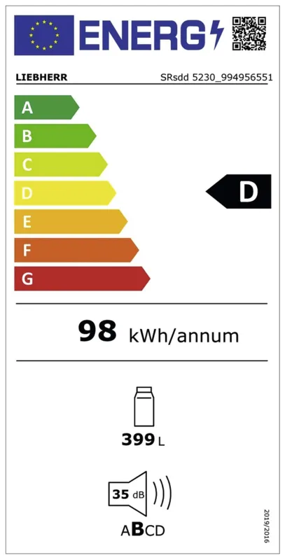 Liebherr SRsdd 5230-22 energielabel