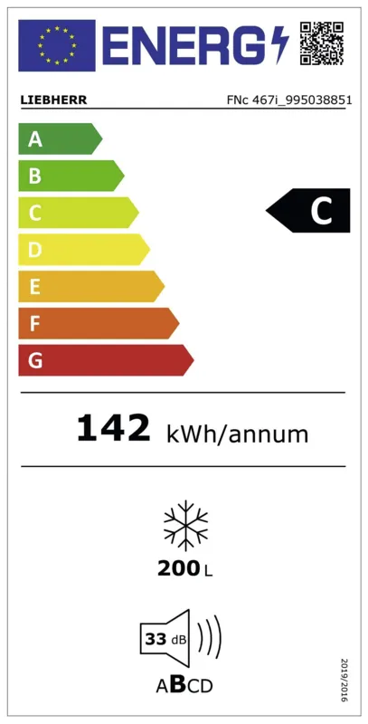 Liebherr FNc 467i-22 energielabel