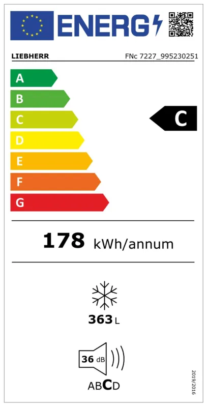 Liebherr FNc 7227-22 energielabel