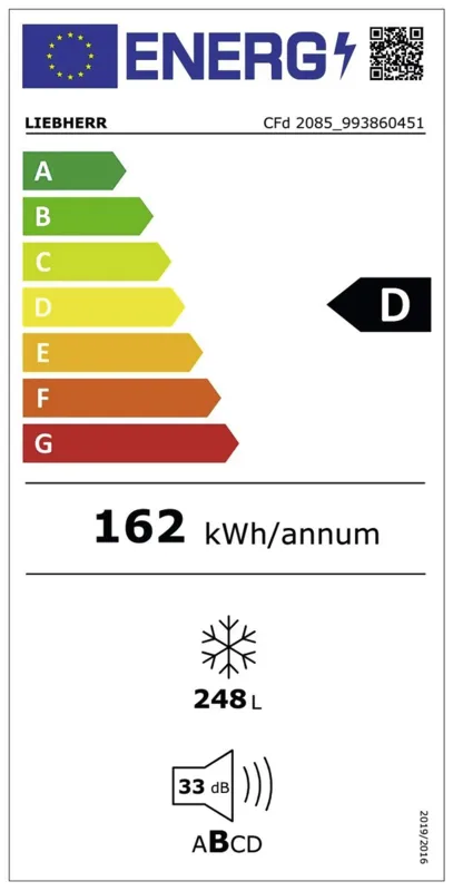 Liebherr CFd 2085-26 energielabel