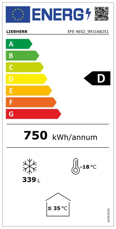 Liebherr EFE 4652-41 energielabel