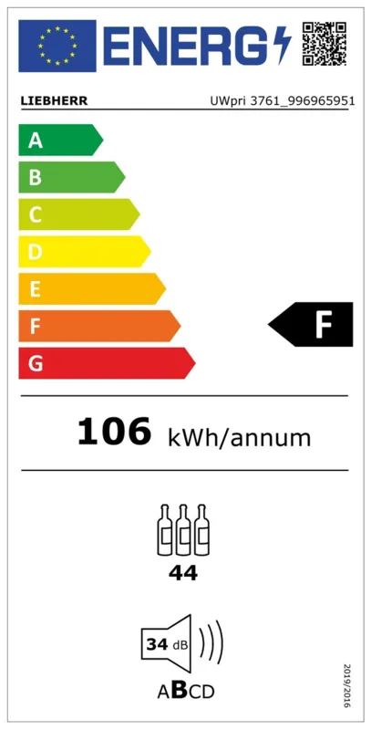Liebherr UWpri 3761 - 20 energielabel