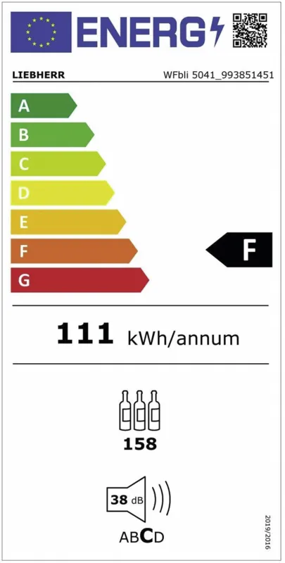 Liebherr WFbli 5041-20 energielabel