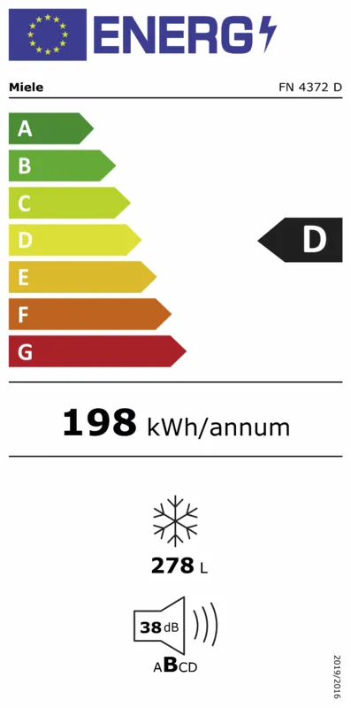 Miele FN 4372 D el energielabel