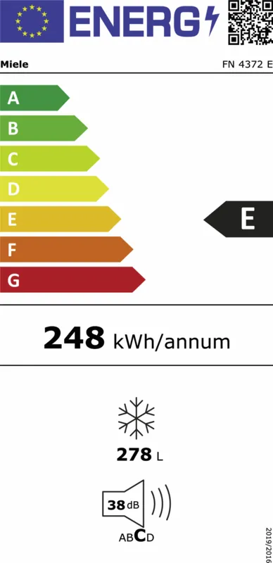 Miele FN 4372 E ws energielabel