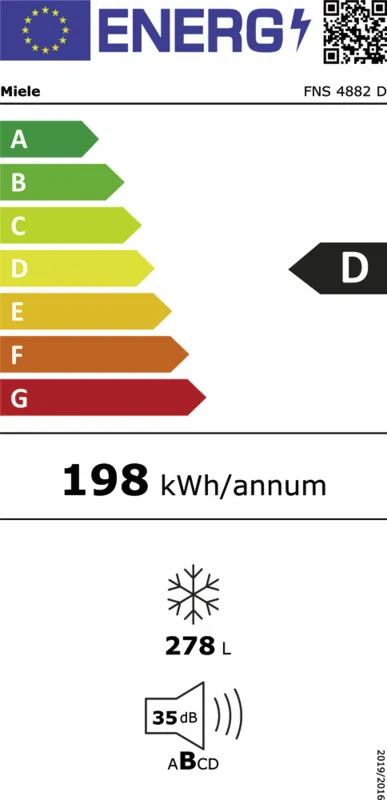 Miele FNS 4882 D edt-cs energielabel