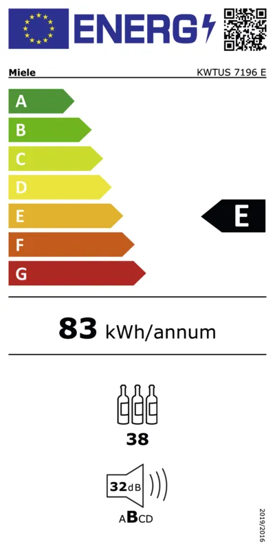 Miele KWTUS 7196 E energielabel