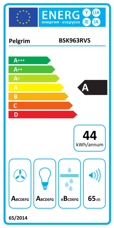 Pelgrim BSK963RVS energielabel
