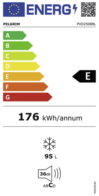 Pelgrim PVD25088L energielabel