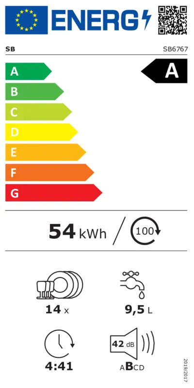 SB SB6767 energielabel