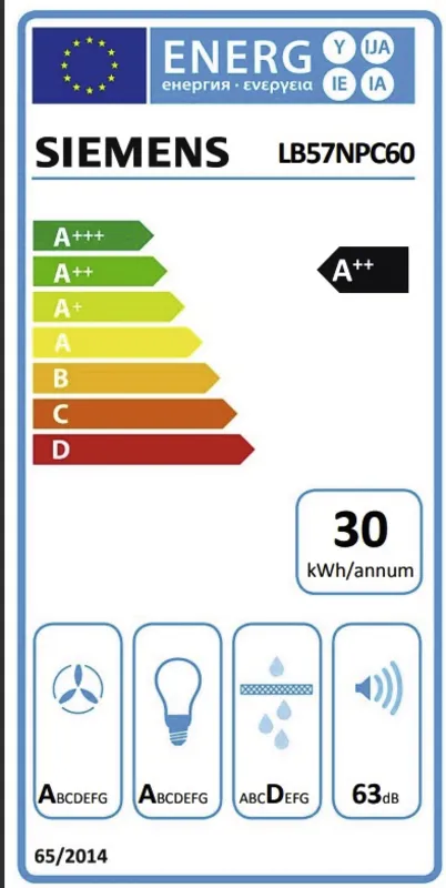 Siemens LB57NPC60 energielabel