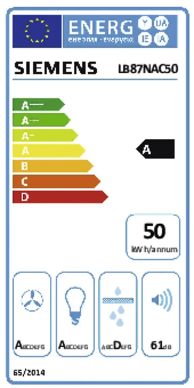Siemens LB87NAC50 energielabel