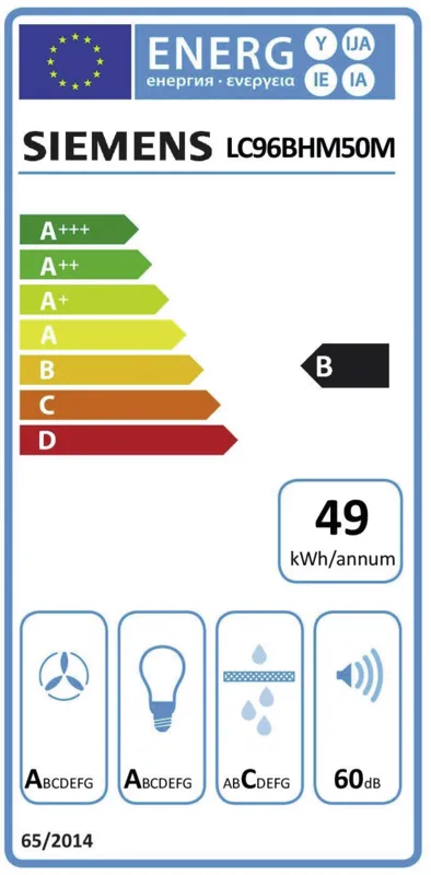 Siemens LC96BHM50M energielabel