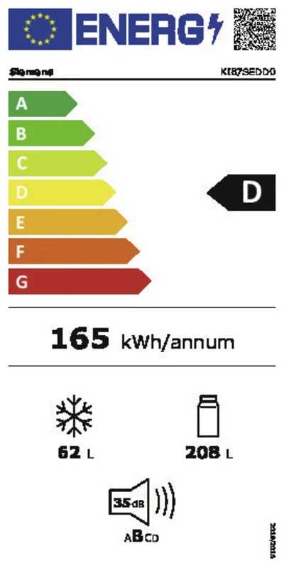 Siemens KI87SEDD0 energielabel