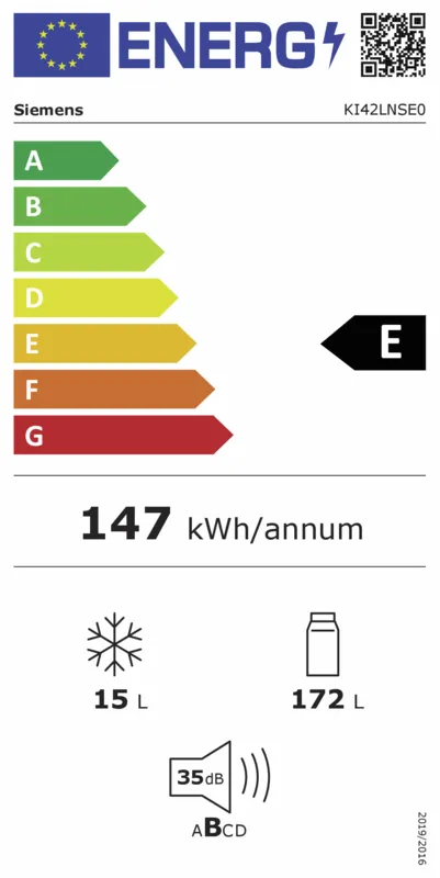 Siemens KI42LNSE0 energielabel