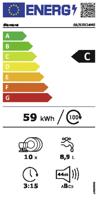 Siemens SR73EX24ME energielabel